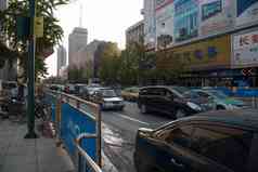 辽宁省丹东城市街景交通方式拍摄