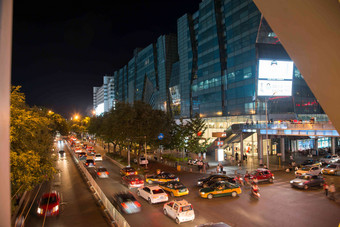 北京西单商业街光亮氛围拍摄