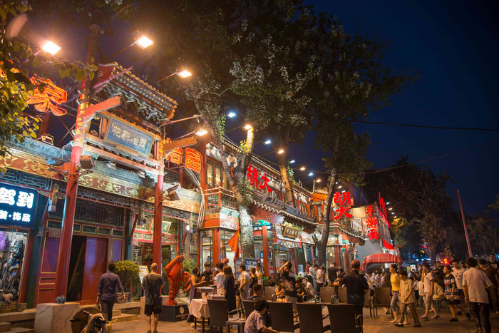 北京街市夜景传统文化氛围图片 城市夜晚