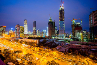 北京建筑汽车高速公路都市风景高质量场景