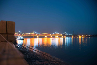 辽宁省丹东城市夜景美景清晰相片