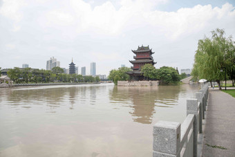 淮安清江浦中洲岛自然旅游胜地高清摄影图