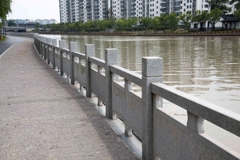 淮安清江浦中洲岛小路都市风景高质量场景