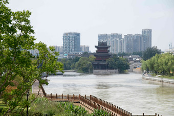 淮安清江浦中洲岛户外古镇清晰相片