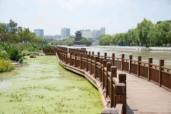 淮安清江浦中洲岛中国市区当地著名景点高清图片