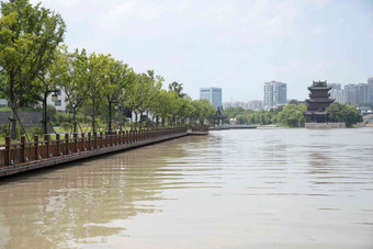 淮安清江浦中洲岛<strong>建筑</strong>彩色图片清晰摄影