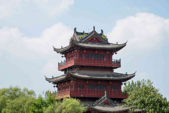 淮安清江浦中洲岛建筑彩色图片淮安市氛围照片