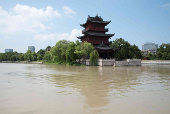 淮安清江浦中洲岛旅行彩色图片