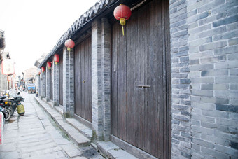 淮安河下古镇门古老的中国文化氛围照片