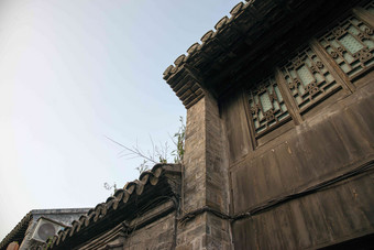 淮安河下古镇建筑旅游胜地水平构图氛围镜头