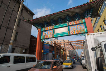 辽宁省丹东城市建筑交通氛围相片