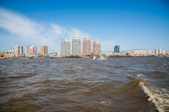 风光水都市风景高清场景