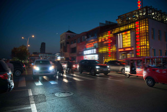 辽宁省丹东城市夜景亚洲高端摄影图