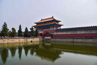 北京故宫风景首都亭台楼阁写实摄影图