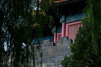 著名北京故宫公园氛围镜头