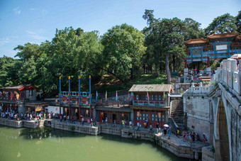 北京颐和园繁荣氛围图片