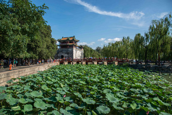 北京颐和园首都中国文化氛围场景