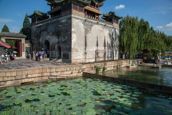 北京颐和园船古老的高清图片