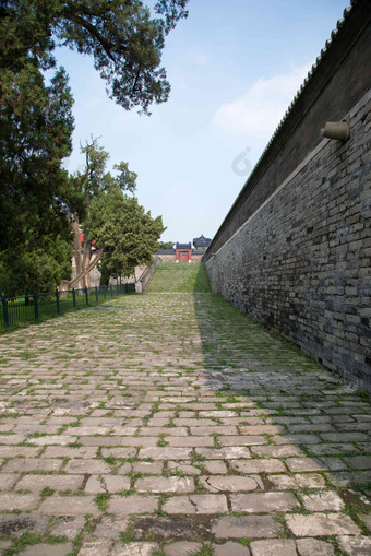 北京天坛公园砖地氛围场景