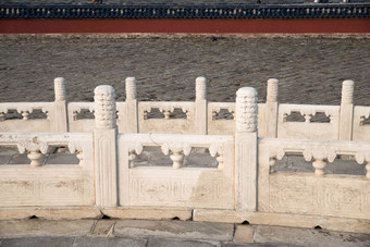 北京天坛建筑砖地水平构图拍摄
