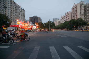 北京街市夜景中国高质量场景