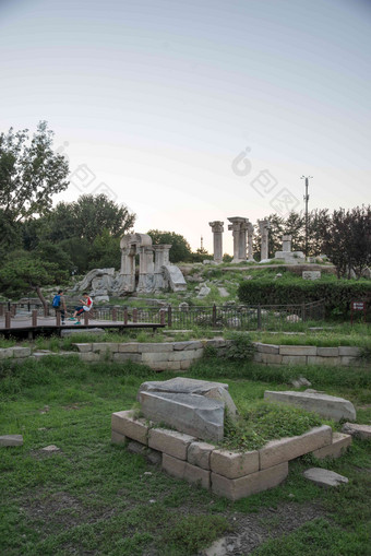 北京圆明园石头古代高清影相