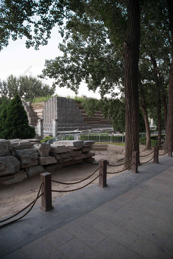 北京圆明园岩石城市毁灭的高质量镜头