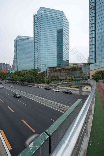 北京建筑交通运输摩天大楼垂直构图高端拍摄