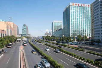 北京西直门户外市中心建筑业清晰影相