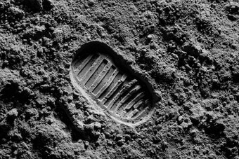 月球上的足迹伟大清晰照片