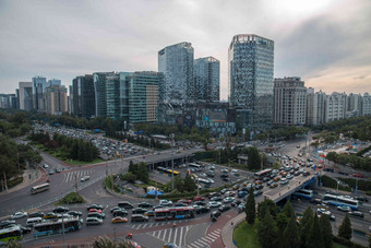 北京东直门户外商务区都市风景