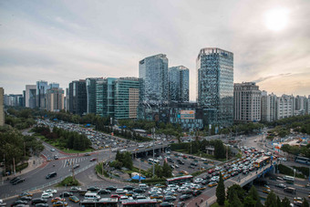 北京东直门路摄影现代高清素材