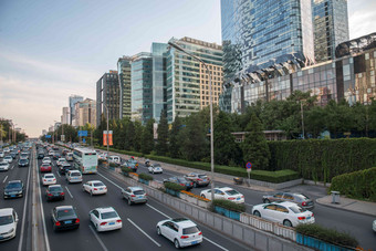 北京东直<strong>门楼</strong>群建造道路写实摄影图