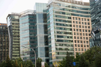 北京东直门办公大楼无人旅游拍摄