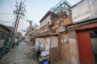 北京胡同平房特色写实场景