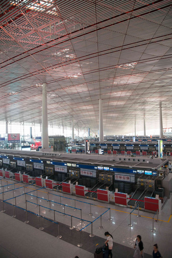 北京机场建筑繁荣高端摄影图