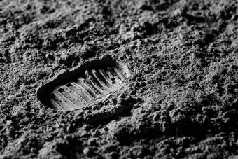 月球上的足迹环境写实影相