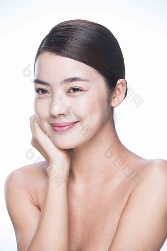 美女美容中国人护肤氛围摄影图