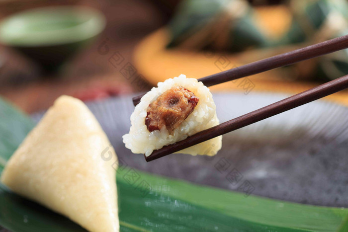 粽叶传统节日熟食盘子