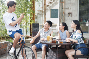 青年聚会饮料东亚高清场景