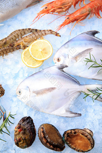 海鲜新鲜鱼彩色图片摄影图