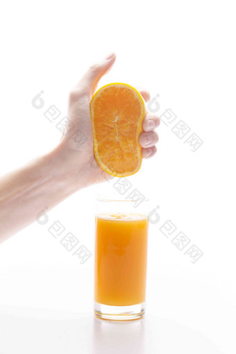 自制橙汁部分清晰镜头