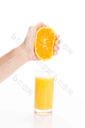 自制橙汁动作高清摄影