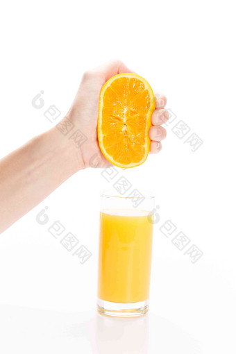 自制橙汁轮廓写实图片