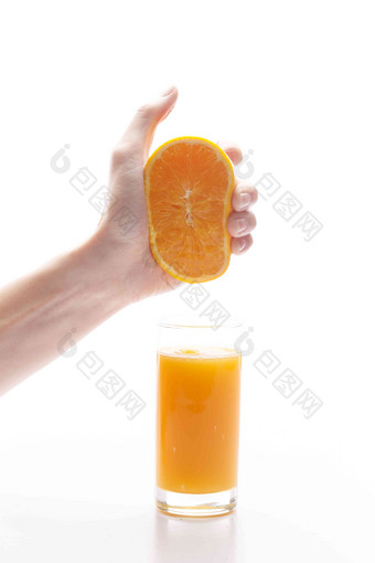 自制橙汁特写高清影相