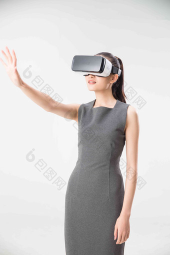 女人<strong>VR</strong>眼镜眼镜快乐活力高质量素材