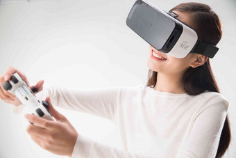 女人VR眼镜电子遥控器成年人氛围影相