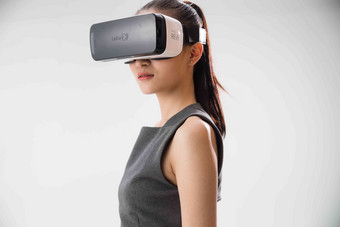 女人VR眼镜通讯酷女商人高质量场景