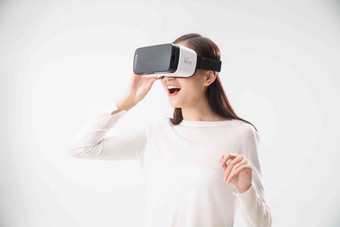 女人<strong>VR</strong>眼镜通讯商务移动式