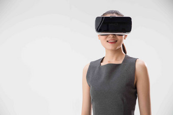 女人VR眼镜眼镜独立女商人高清影相